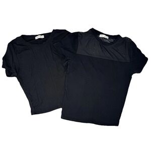 Active User crop shirt and Half‎ Mesh tshirt lot size small